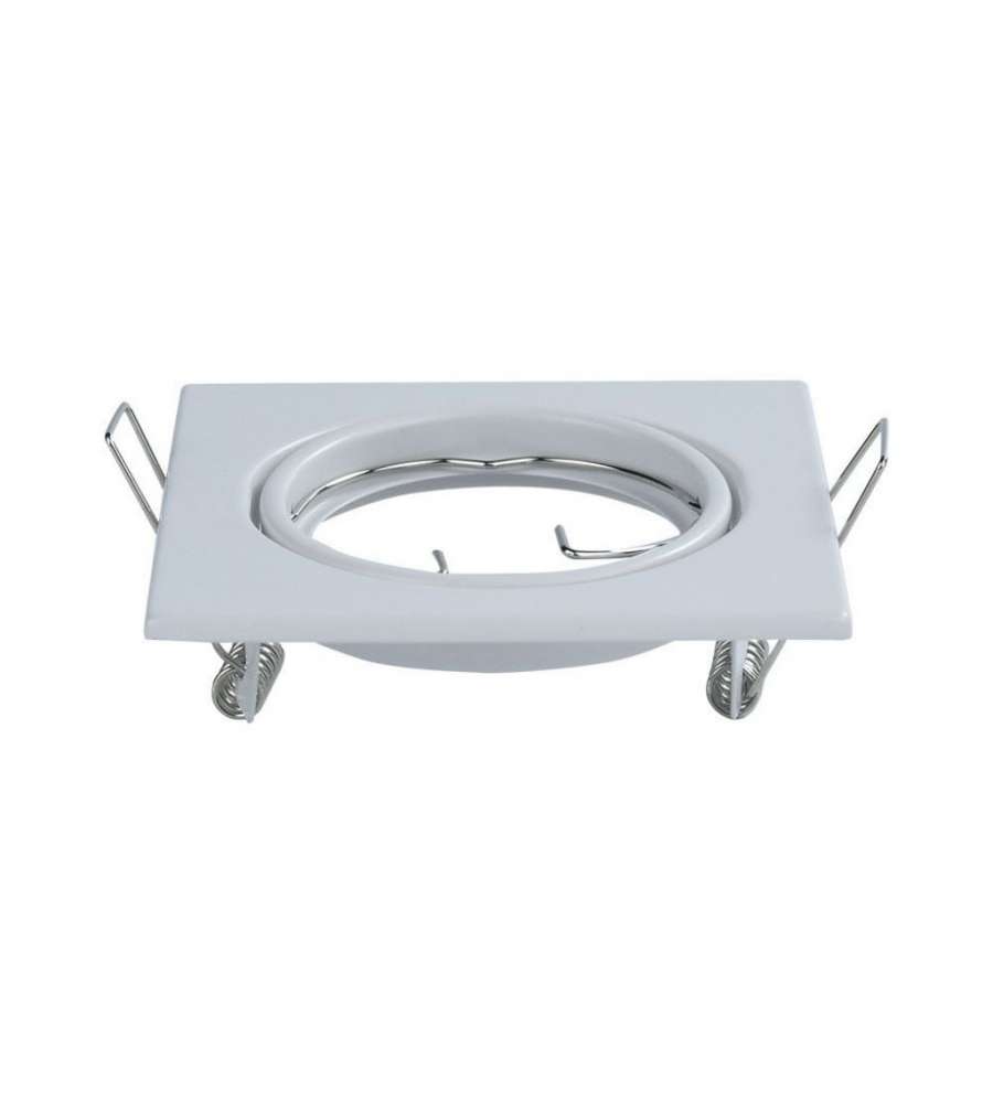 Portafaretto LED da Incasso Quadrato GU10 Colore Bianco (Box 2 Pezzi)