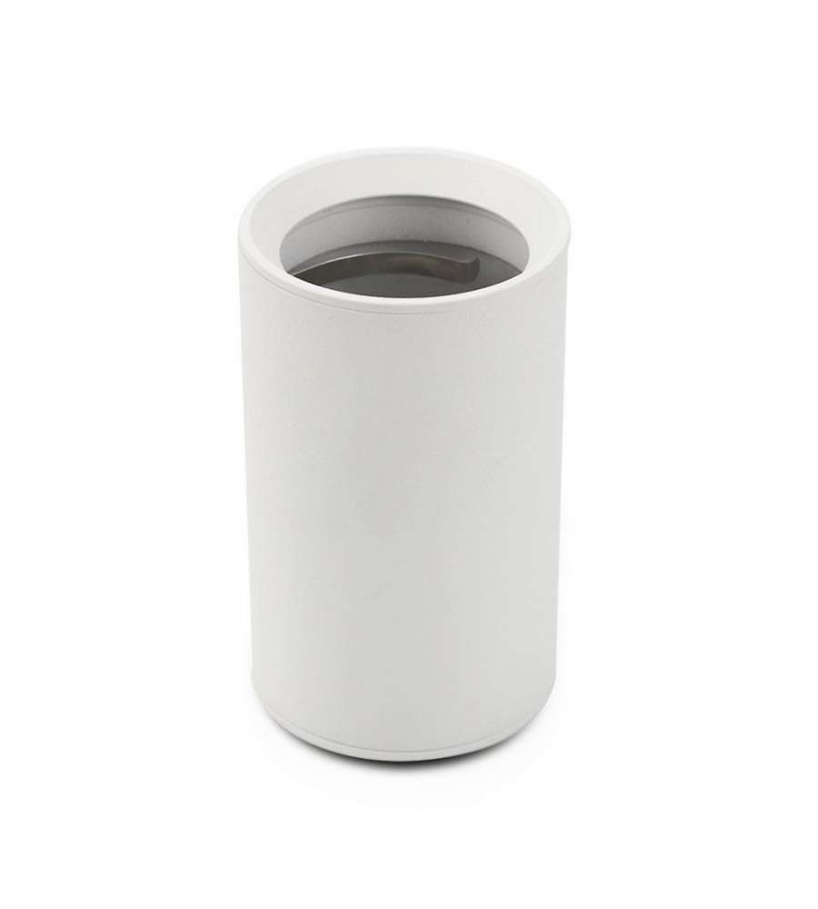 Portafaretto LED Montaggio a Plafone Rotondo GU10 Corpo Bianco ( H : 100mm )