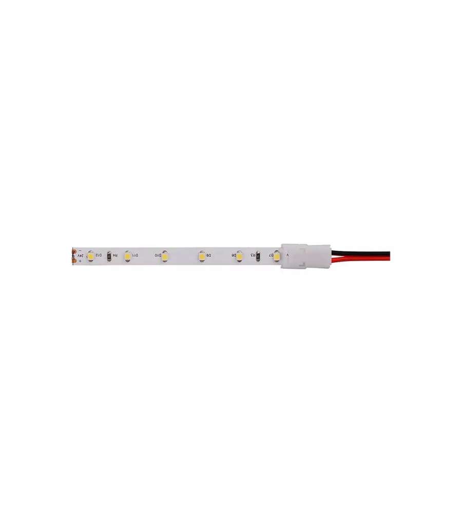 Connettore Per Strip LED Larghezza 8mm con clip 2 pin e cavi a saldare