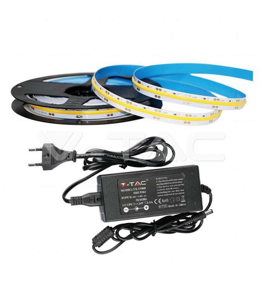 Kit Strip LED 280 COB 3000K 10W IP20 DC24V 800LM/M (2652+3264)