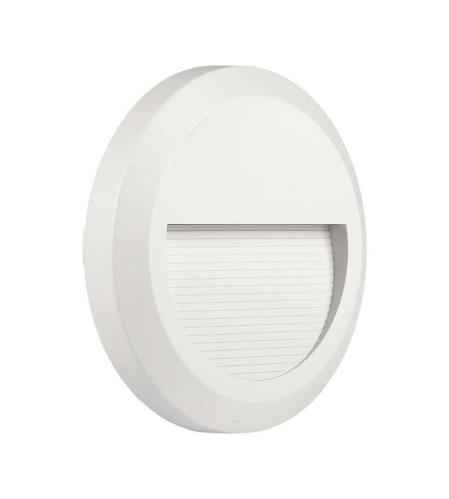 Faretto LED Segnapasso Rotondo Montaggio a Plafone 2W Colore Bianco 4000K IP65