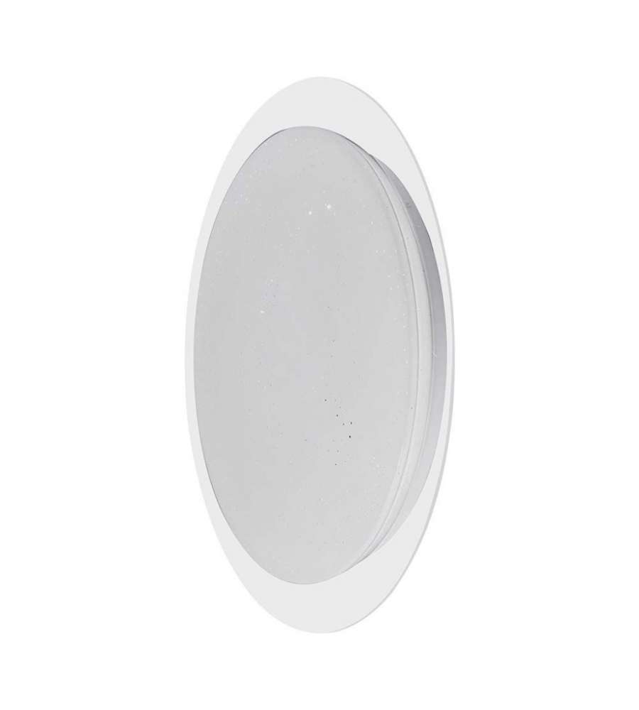 Plafoniera LED Rotonda 40W con Telecomando Cambia Colore 3 in 1 Effetto Stellato d: 400mm h: 70mm Dimmerabile