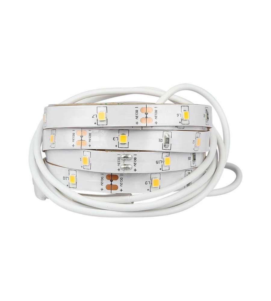 Kit Strip LED Luce Scendiletto Singolo (1,2m Strip 30 LED/m 3W+Alimentatore+Sensore di movimento) 12V 4000K Dimmerabile