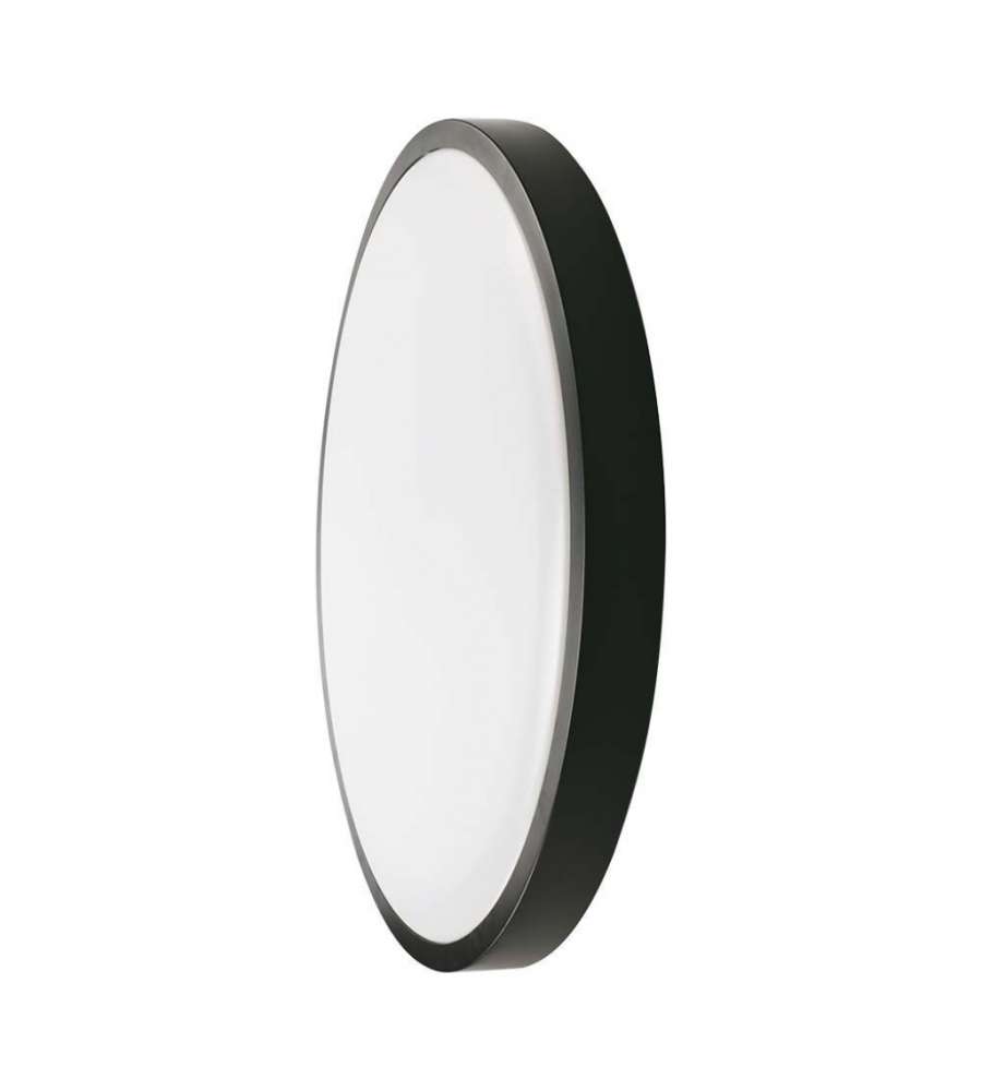 V-TAC Plafoniera LED Rotonda 18W Colore Nero d: 225mm h: 55mm 6500K IP44