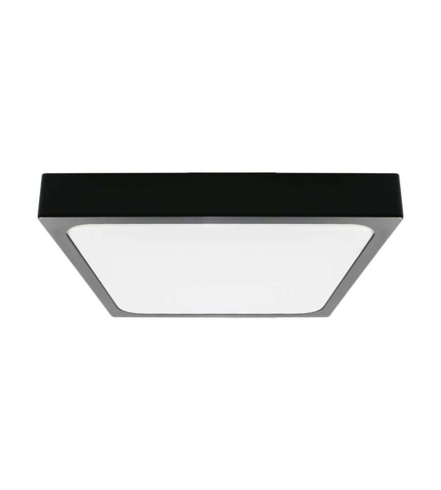 V-TAC Plafoniera LED Quadrata 30W Colore Nero 6500K IP44