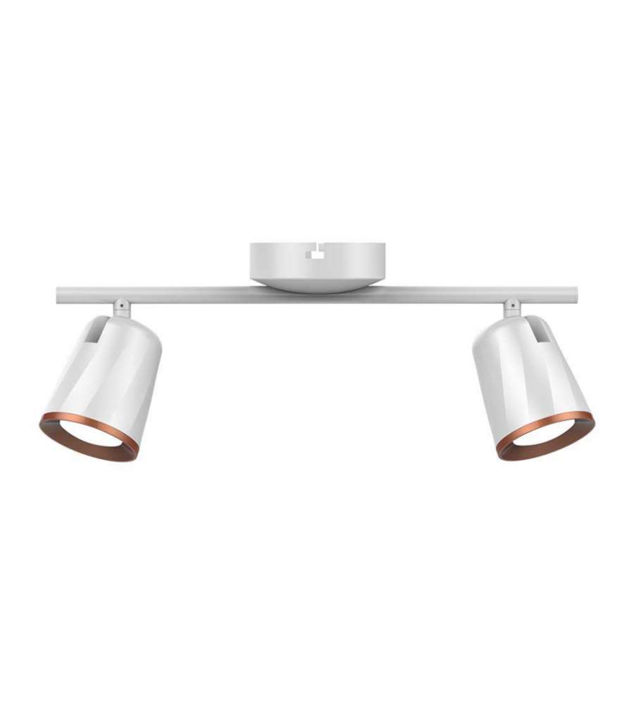 Faretto LED da Muro Doppio 12W con Testa Orientabile Colore Bianco 4000K IP20