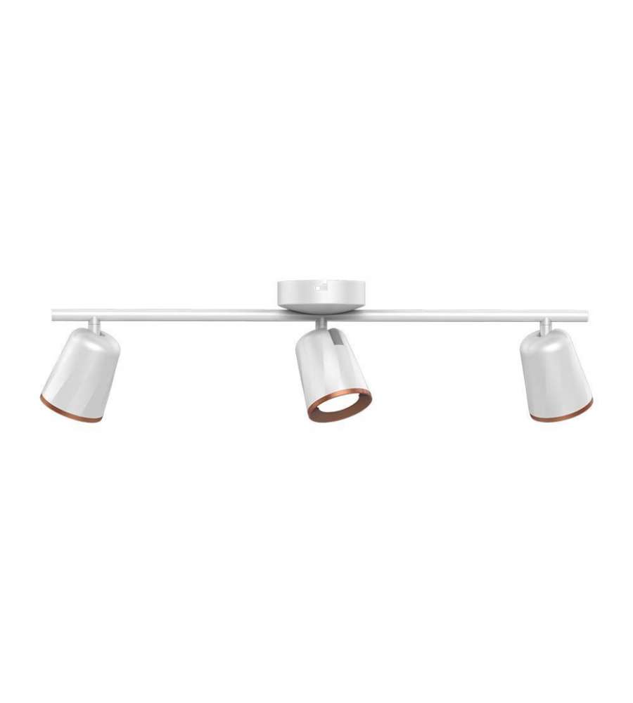 Faretto LED da Muro Triplo 18W con Testa Orientabile Colore Bianco 4000K IP20