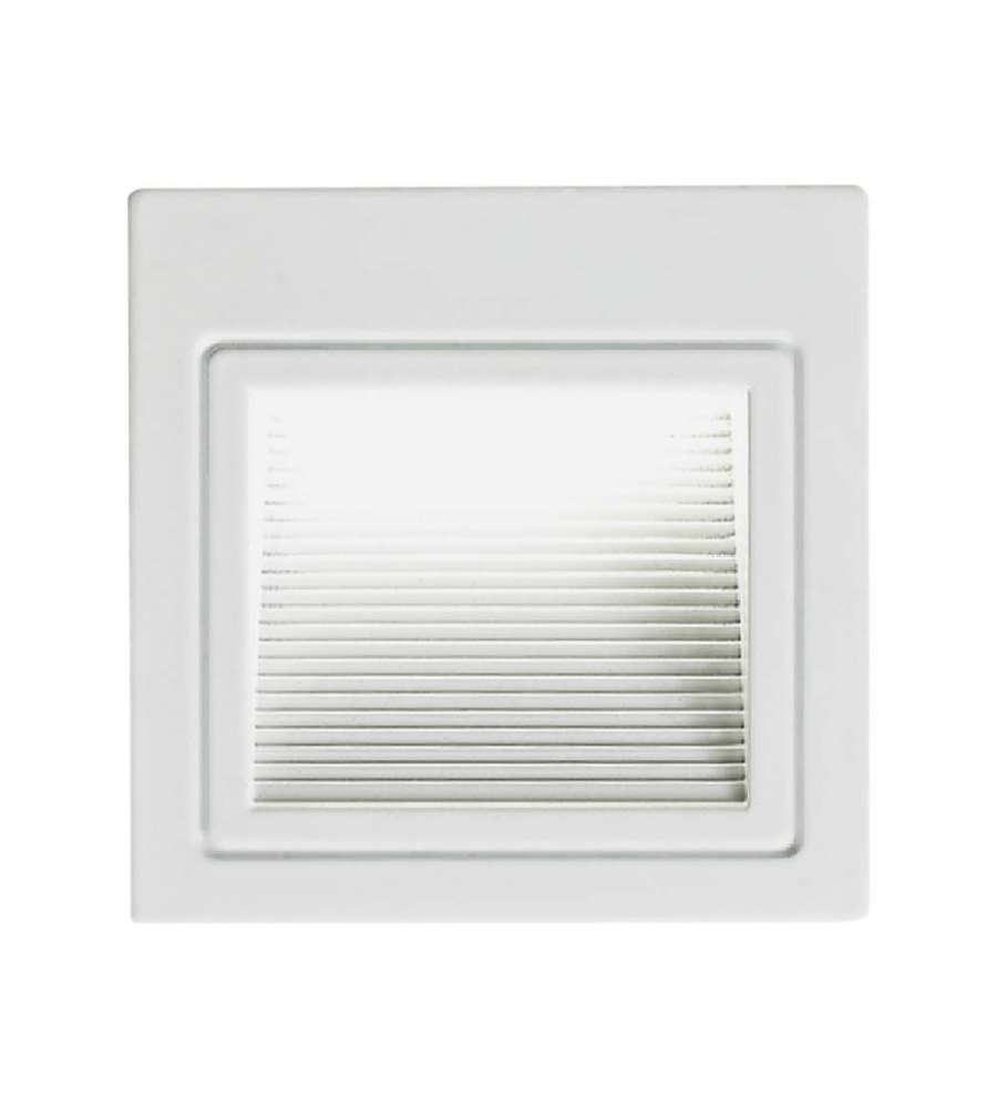 Faretto LED Segnapasso Quadrato Montaggio a Incasso 3W Colore Bianco 4000K IP20