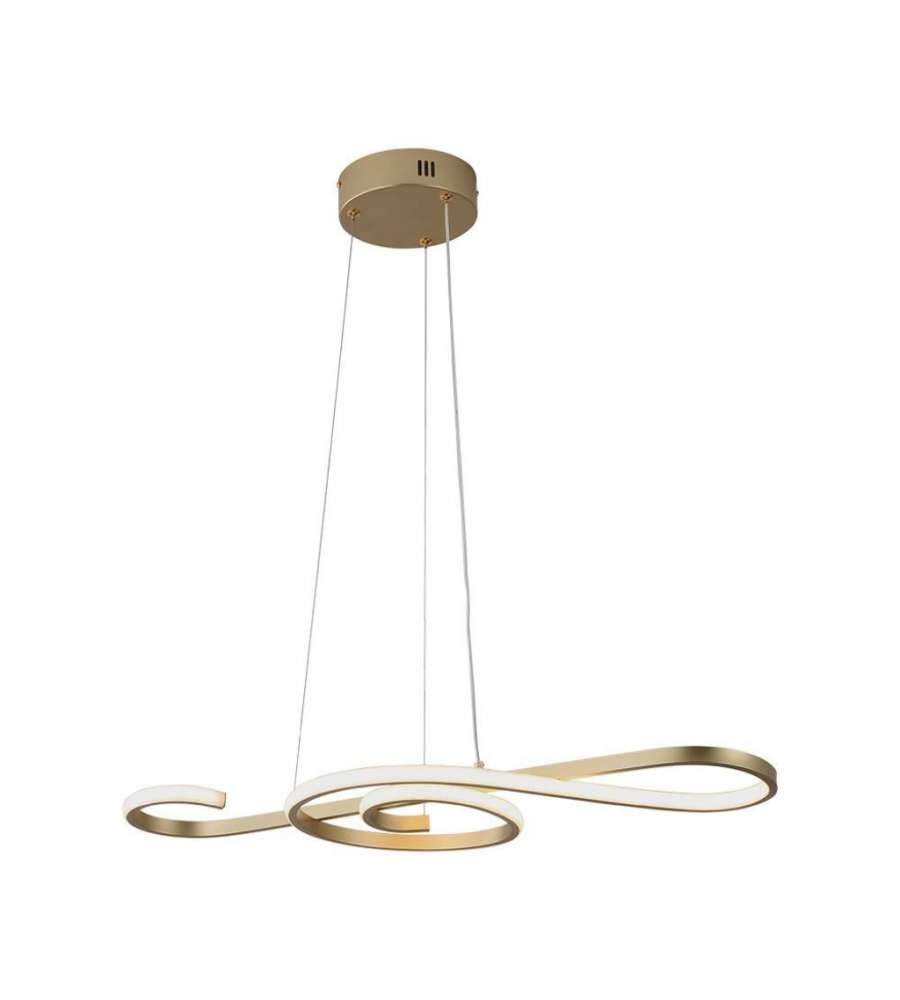 V-TAC Lampadario LED a Sospensione 18W in Metallo dal Design Moderno 70*25cm Verniciato Oro 3000K