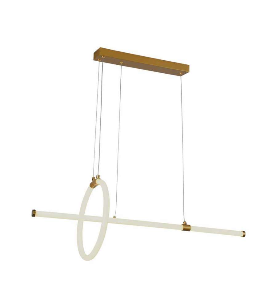 V-TAC Lampadario LED a Sospensione 16W dal Design Moderno Colore Oro 3000K
