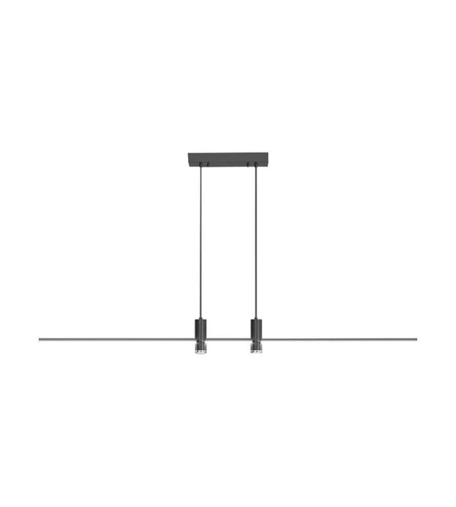 V-TAC Lampadario LED a Sospensione 19W dal Design Moderno 80*115cm Colore Nero 4000K