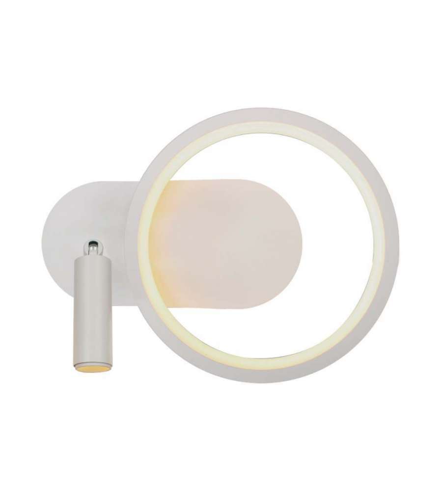 V-TAC Lampada LED da Muro 14W con Faretto Lettura Orientabile in Metallo Bianco 3000K