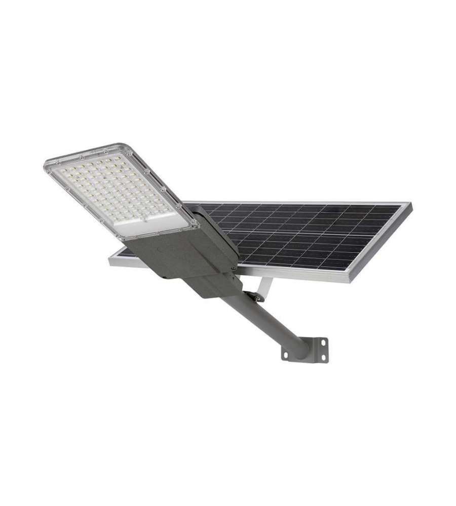 V-TAC Armatura Stradale Chip Bridgelux 20W, Pannello Solare 40W, Telecomando, LFP, Installazione 2in1, Cavo 1.5m, 6500K IP65