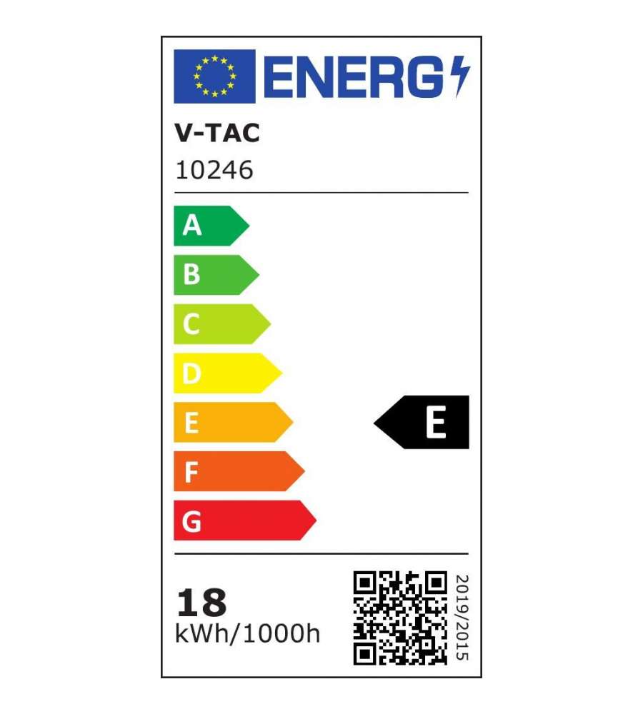 V-TAC Faretto LED Lineare da Binario Magnetico Slim 18W Colore Nero 3000K