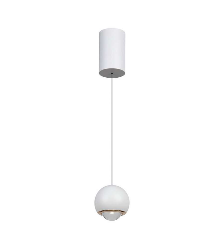 V-TAC Lampadario LED a Sospensione 5W Sfera 12x200cm Regolabile 3000K Bianco