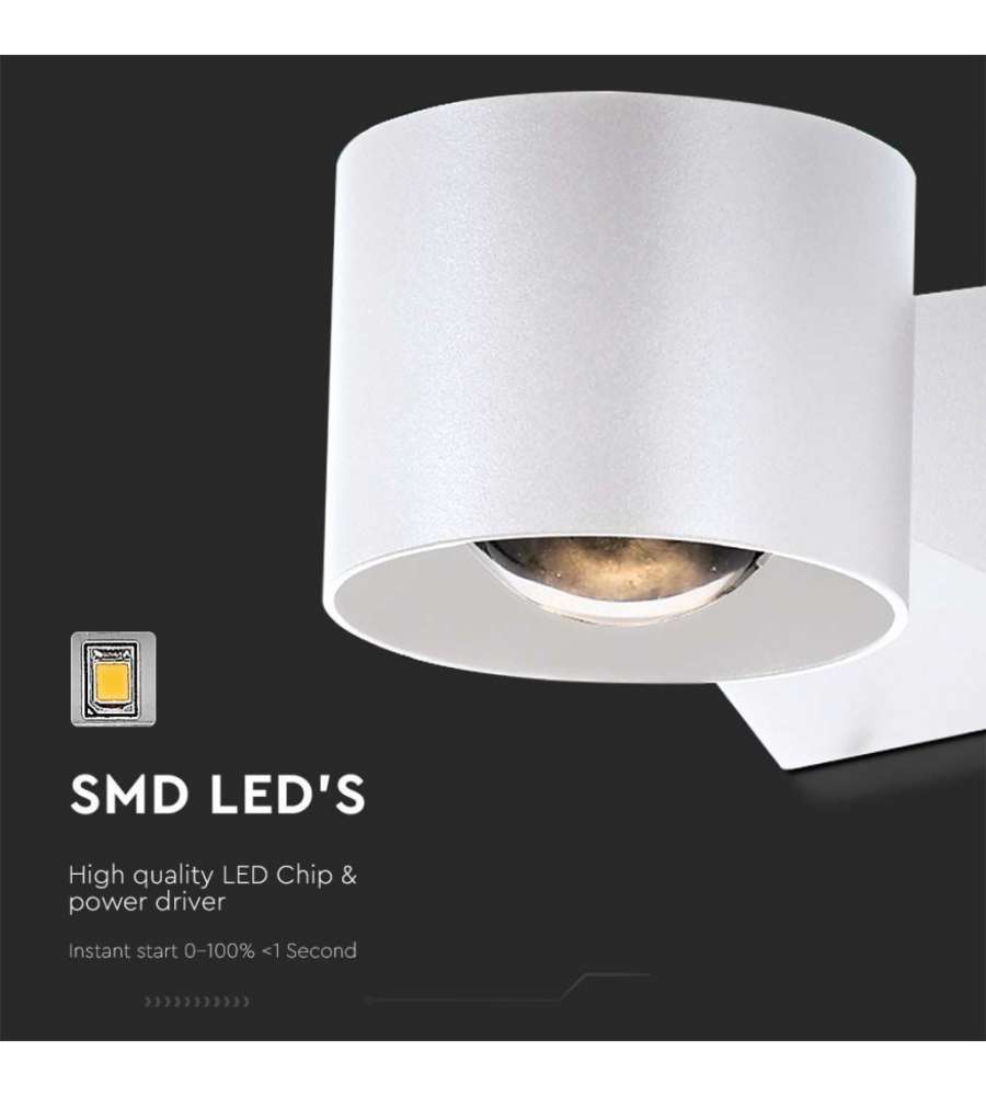 APPLIQUE LED COB IP65 FARETTO 5W LAMPADA MURO PARETE NERO LUCE Fredda 6000k 92019358 - Foto 8