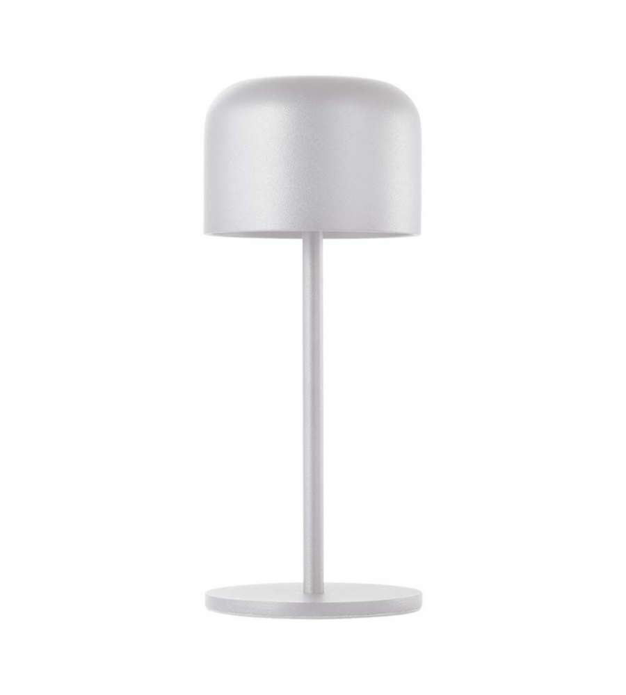 V-TAC Lampada LED da Tavolo 1.5W con Batteria 2200mAh Ricaricabile USB C Colore Bianco in Metallo Touch Dimmerabile Bianco caldo + Bianco freddo