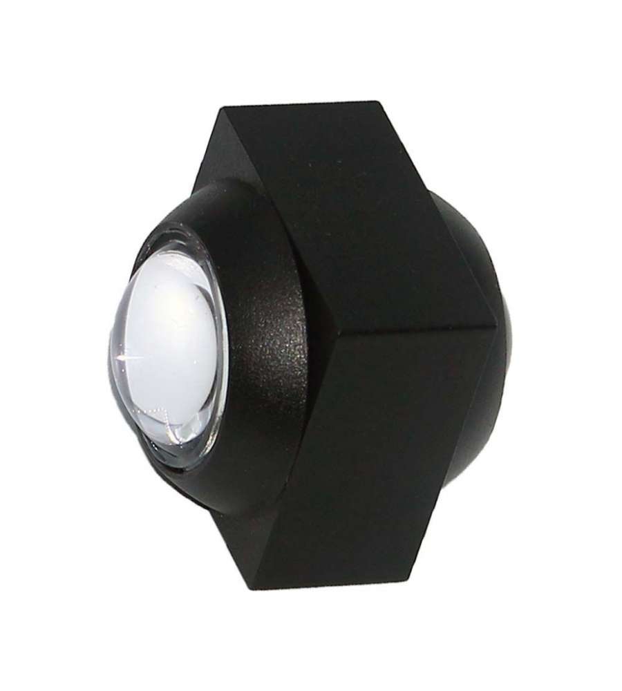 V-TAC Applique LED da Muro 2W Doppio Fascio Luminoso Corpo Nero 3000K IP54