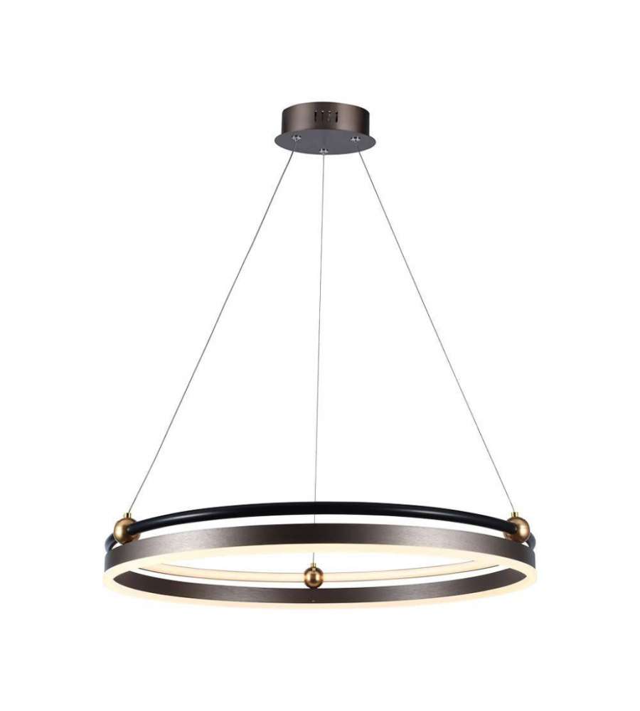 V-TAC Lampadario LED a Sospensione Circolare 30W in Metallo Colore Caff� d: 62.5cm h: 110cm 3000K