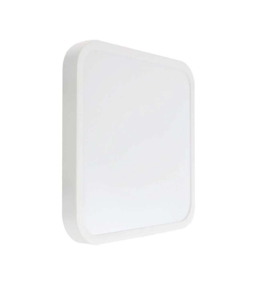 V-TAC Plafoniera LED Quadrata 18W con Telecomando e Sensore di Movimento a Microonde Colore Bianco 4000K IP44
