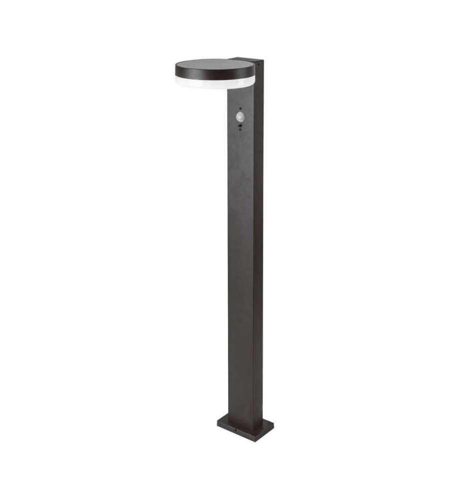 V-TAC Piantana Solare LED da Giardino Rotonda con Sensore PIR 5.5W Corpo Nero 155*299*155mm 3000K IP54