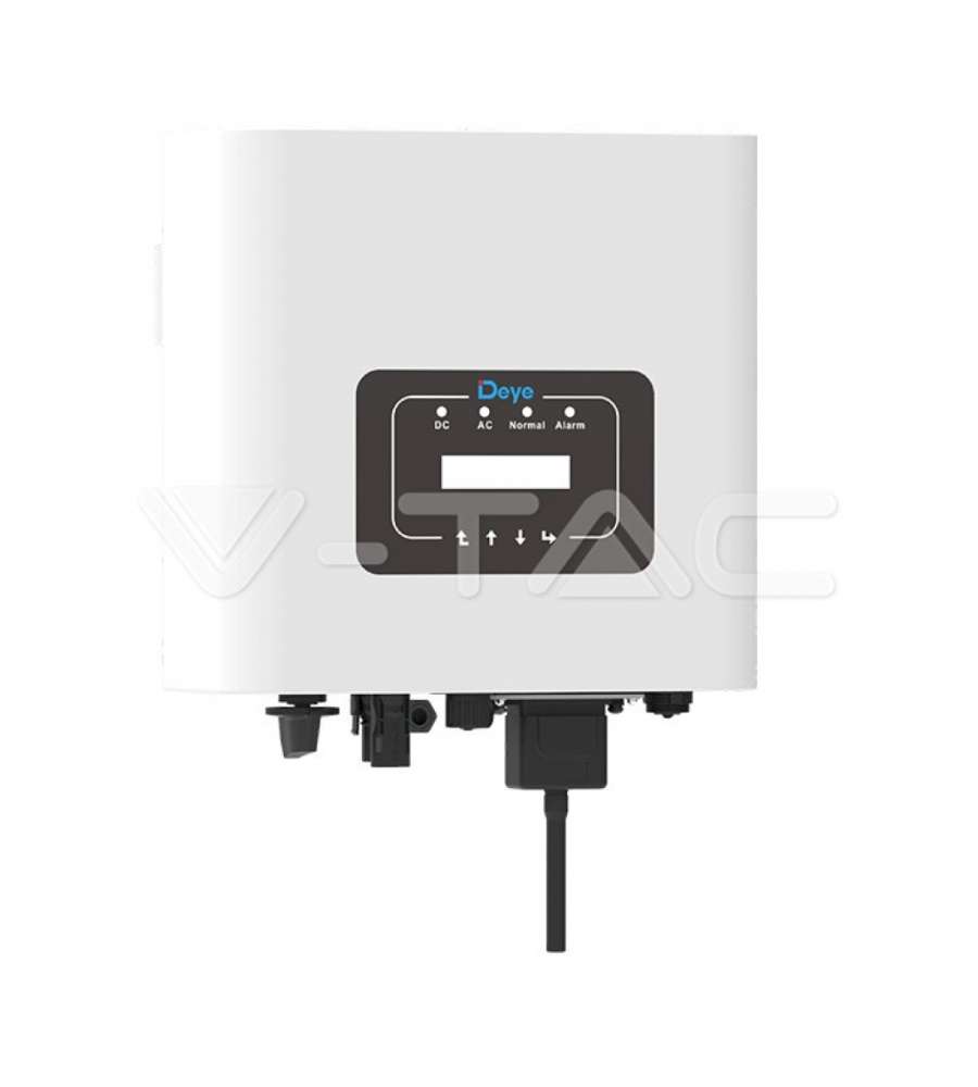 V-TAC Inverter Fotovoltaico di Rete Monofase Deye 3kW, MPPT*1, CEI 0-21 con Schermo LCD, WIFI, Garanzia 10 Anni IP65