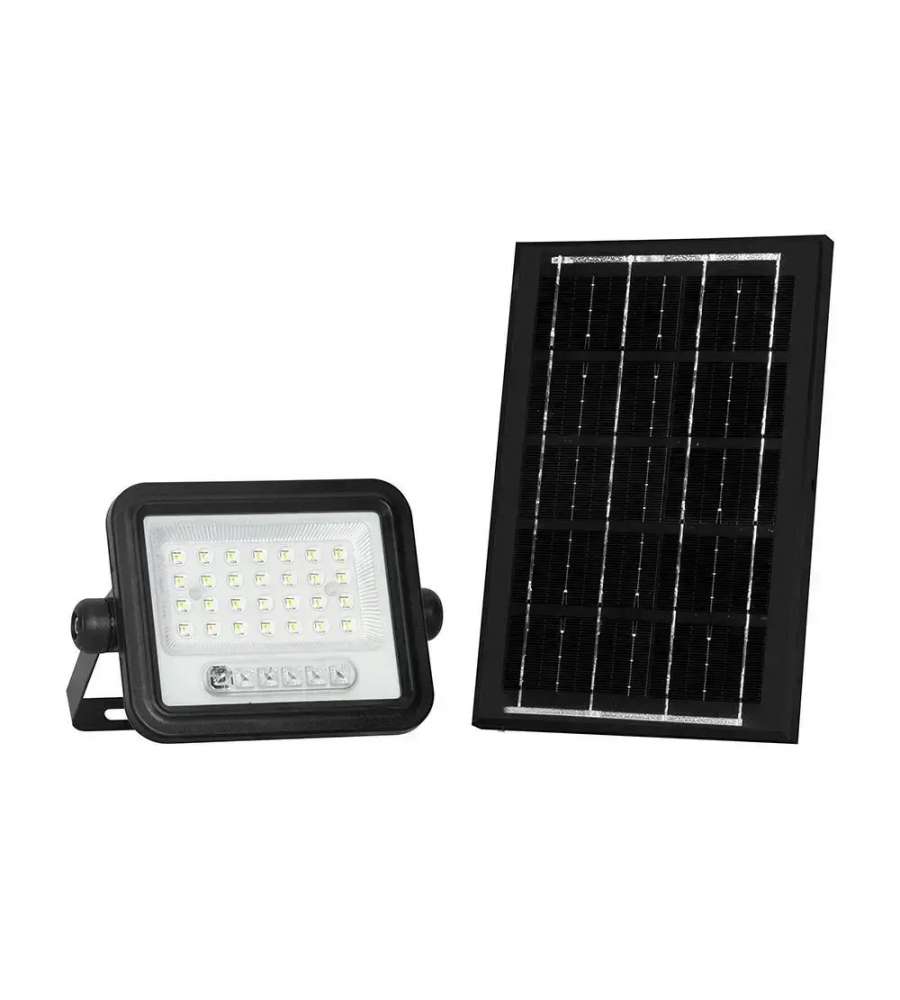 V-TAC Faro LED 200W con Pannello Solare Nero 2000-8000K 1700LM