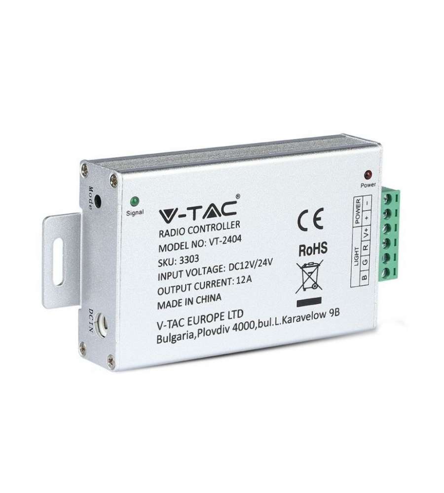 Controller per Strip LED Dimmerabile con Radiocomando 4 Tasti (Max 144W)