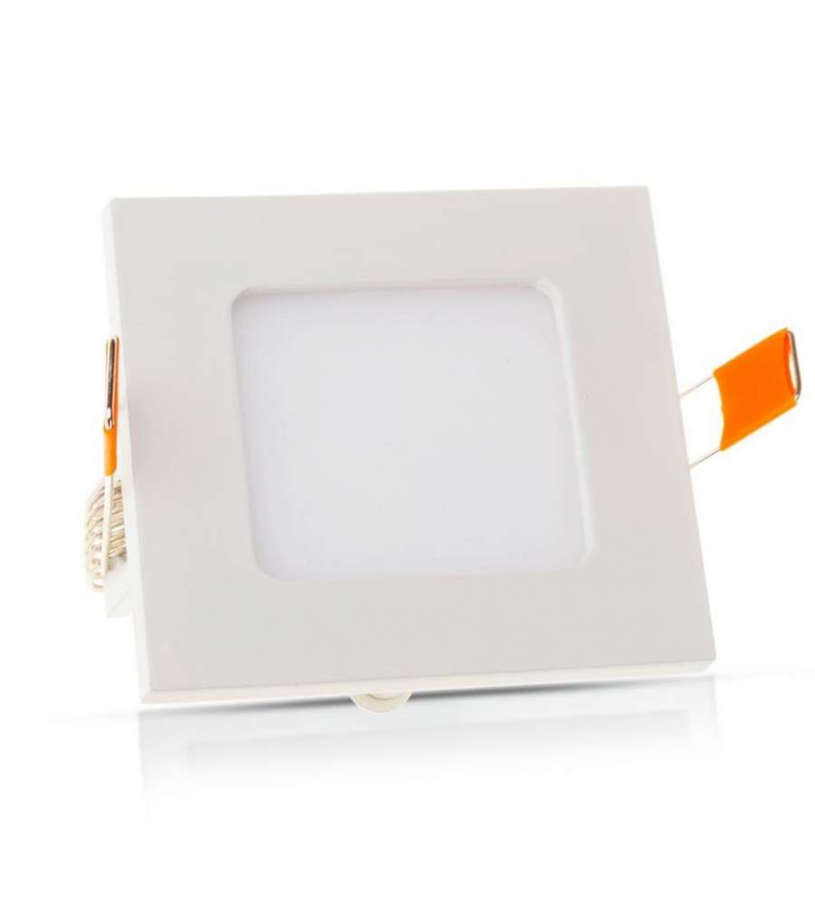 Mini Pannello LED 6W Montaggio ad Incasso Quadrato 3000K