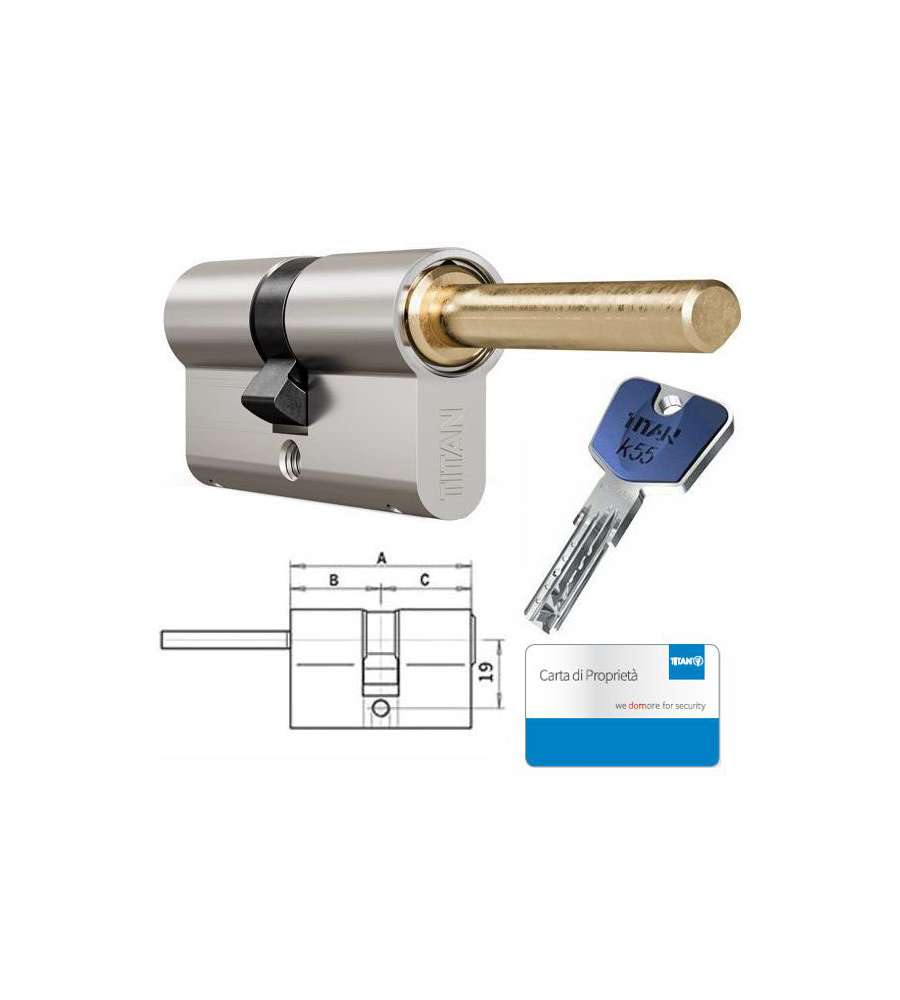 Cilindro Infilare  75-45-30 Titan T200-Pr4530 Dom