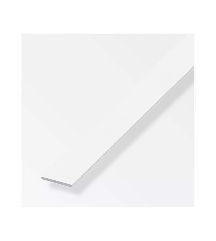 PVC - Barra piatta bianca 30x3 mm - Finitura grezza 1 m resistente UV