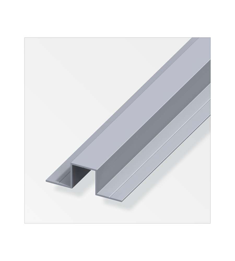 Alfer Profilo a U 23,5 x 67,5mm Alluminio Naturale Lunghezza 1 m