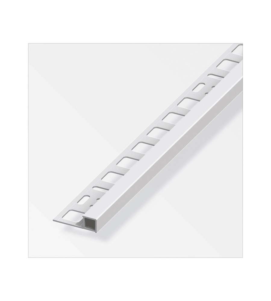 Alfer Profilo Quadrato 10 mm Alluminio Anodizzato Argento - 2,50 m