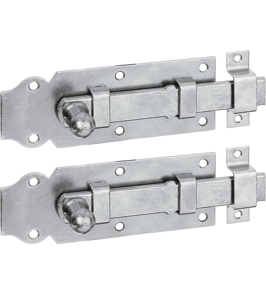 GAH-Alberts Chiavistello Dritto 2pz Acciaio Zincato Giallo 140x52mm