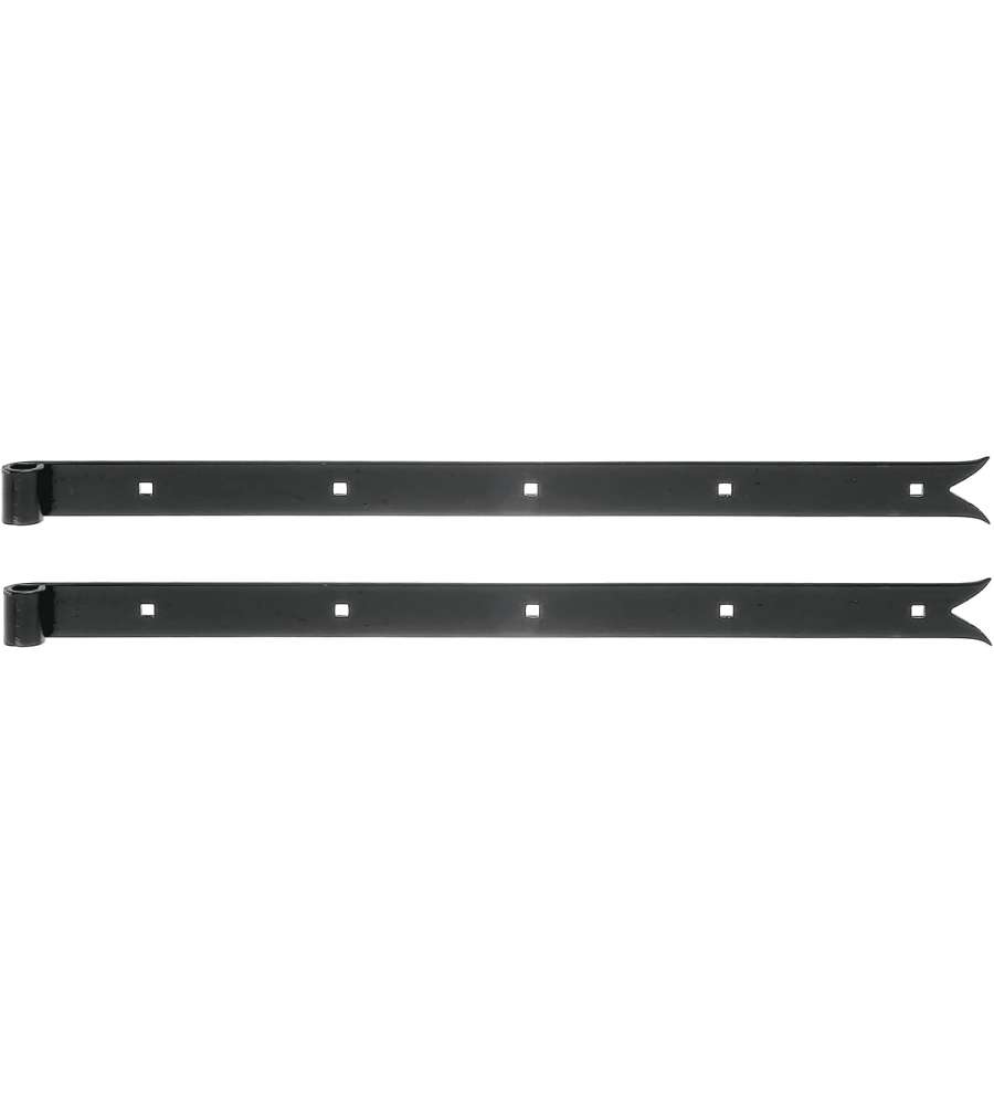 GAH-Alberts Nastro diritta 600x35mm nero set 2 pezzi in acciaio rivestito