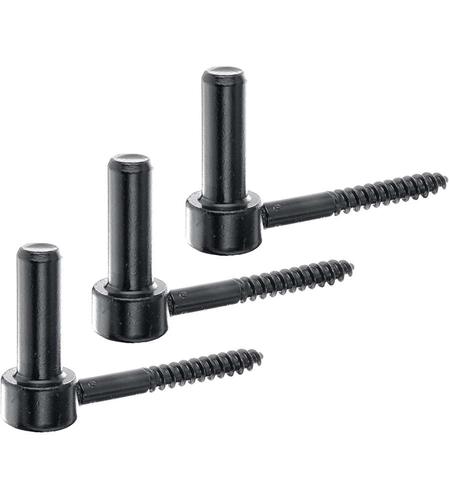 GAH-Alberts Gancio a J avvitabile nero diam.16mm lunghezza 110mm 3pz