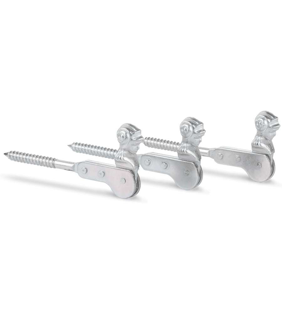 GAH-Alberts Set di 3 fermaporta zincato a testa di donna 129 mm