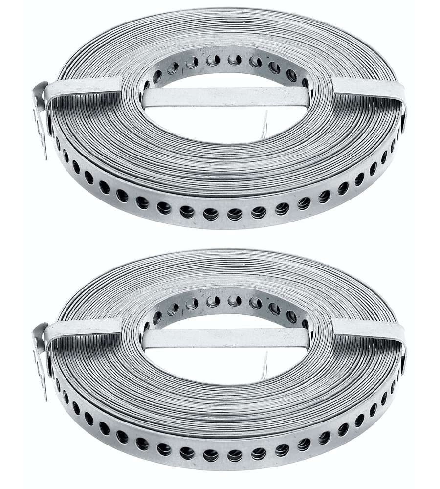 GAH-Alberts Nastro perforato zincato 12 mm x 10 m Set 2 pezzi