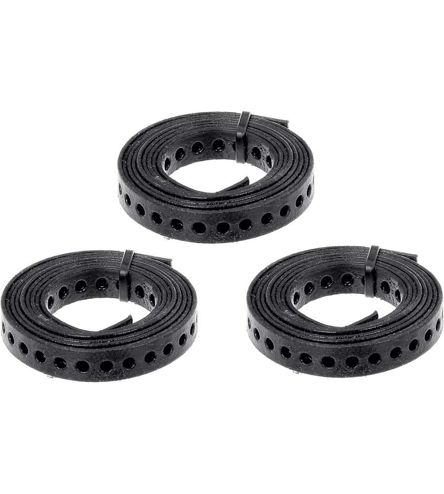 GAH-Alberts Nastro forato acciaio zincato 20mm x 1,5m set 3pz nero
