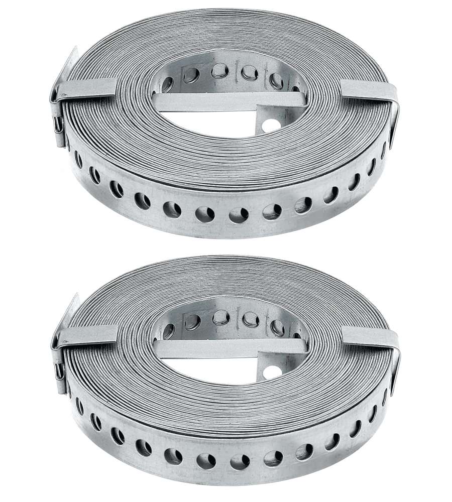 GAH-Alberts Nastro forato Sendzimir zincato 20 mm x 10 m - Set 2 pezzi