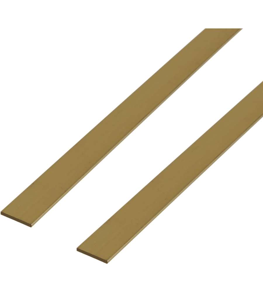 GAH-Alberts Asta piatta in ottone 1 m x 10 mm set 2 pezzi premium