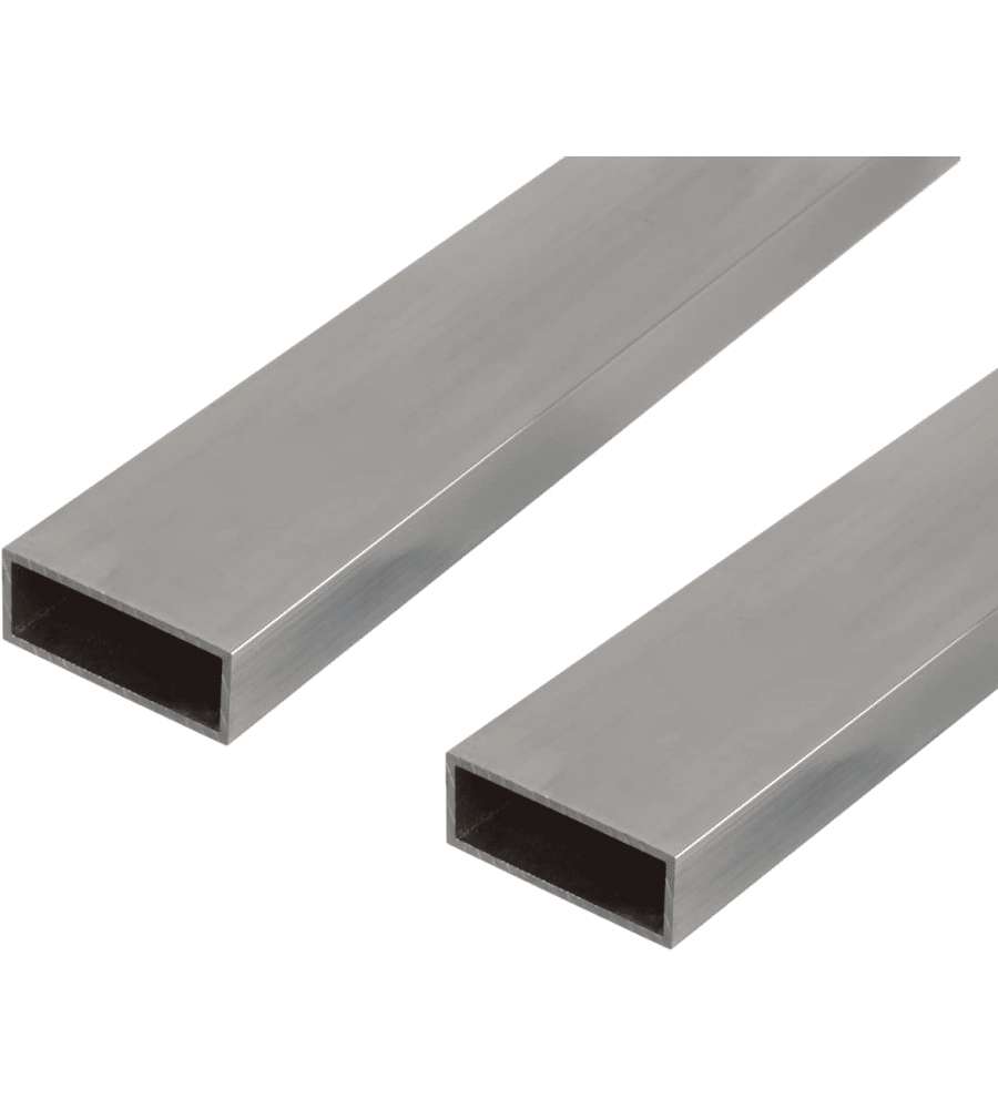 GAH-Alberts Tubo rettangolare alluminio naturale 1000x50x20 mm 2 pezzi