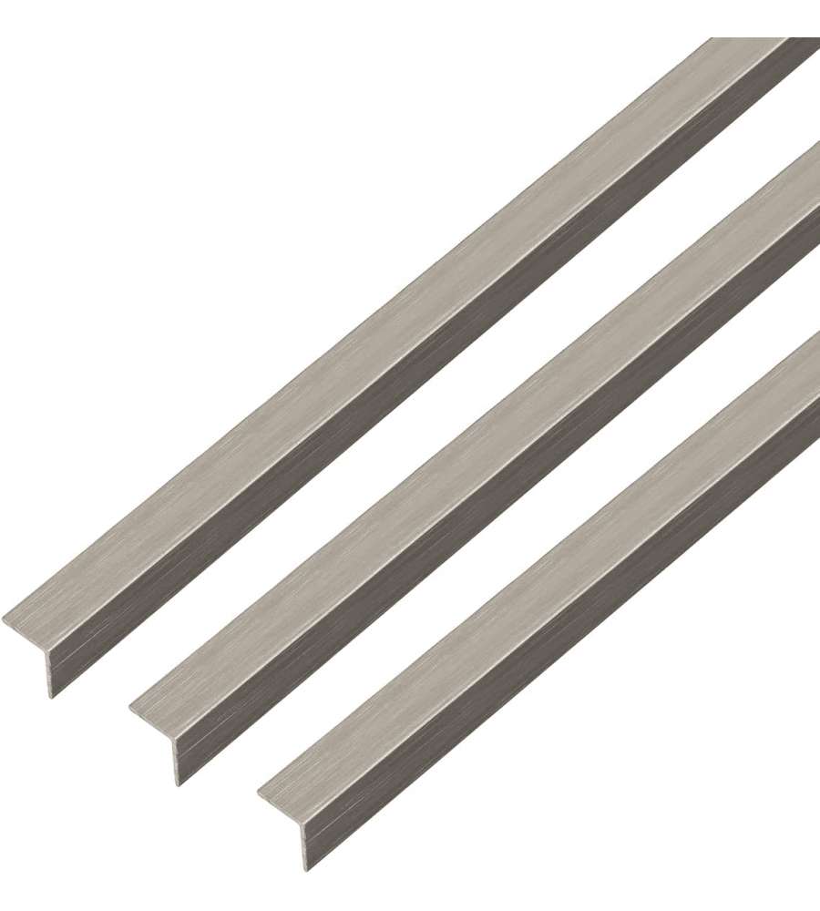 GAH-Alberts Profilo angolare autoadesivo alluminio inox scuro 1000x15x15mm 3pz