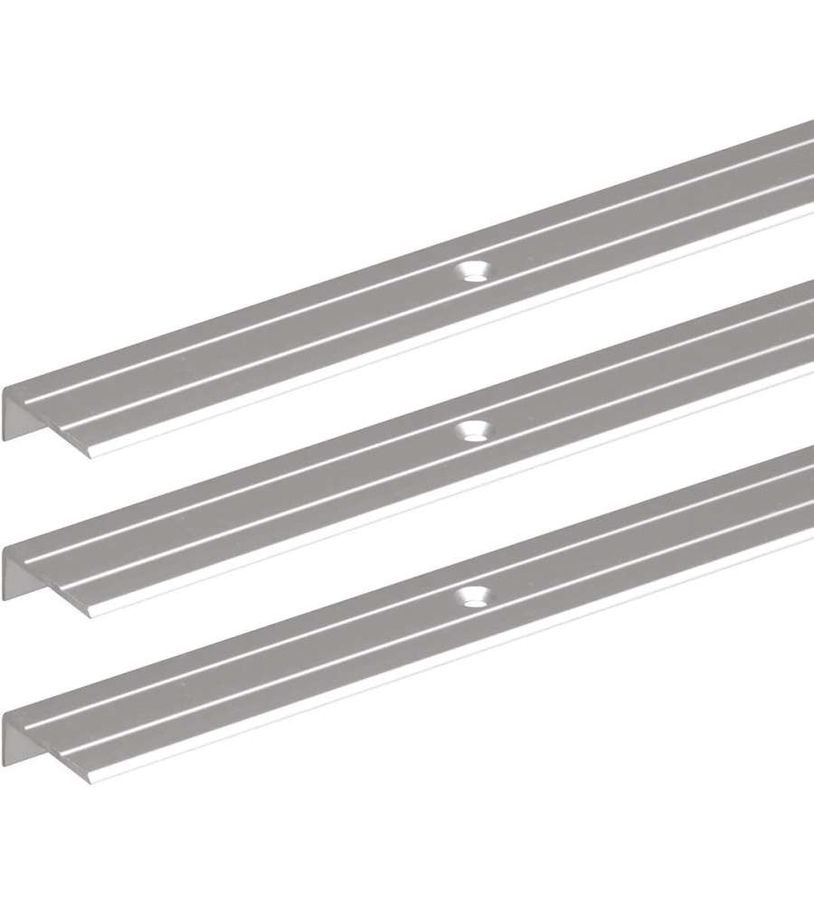 Alberts Profilo protettivo per scale in alluminio anodizzato 1000x24,5 mm - Set 3 pezzi