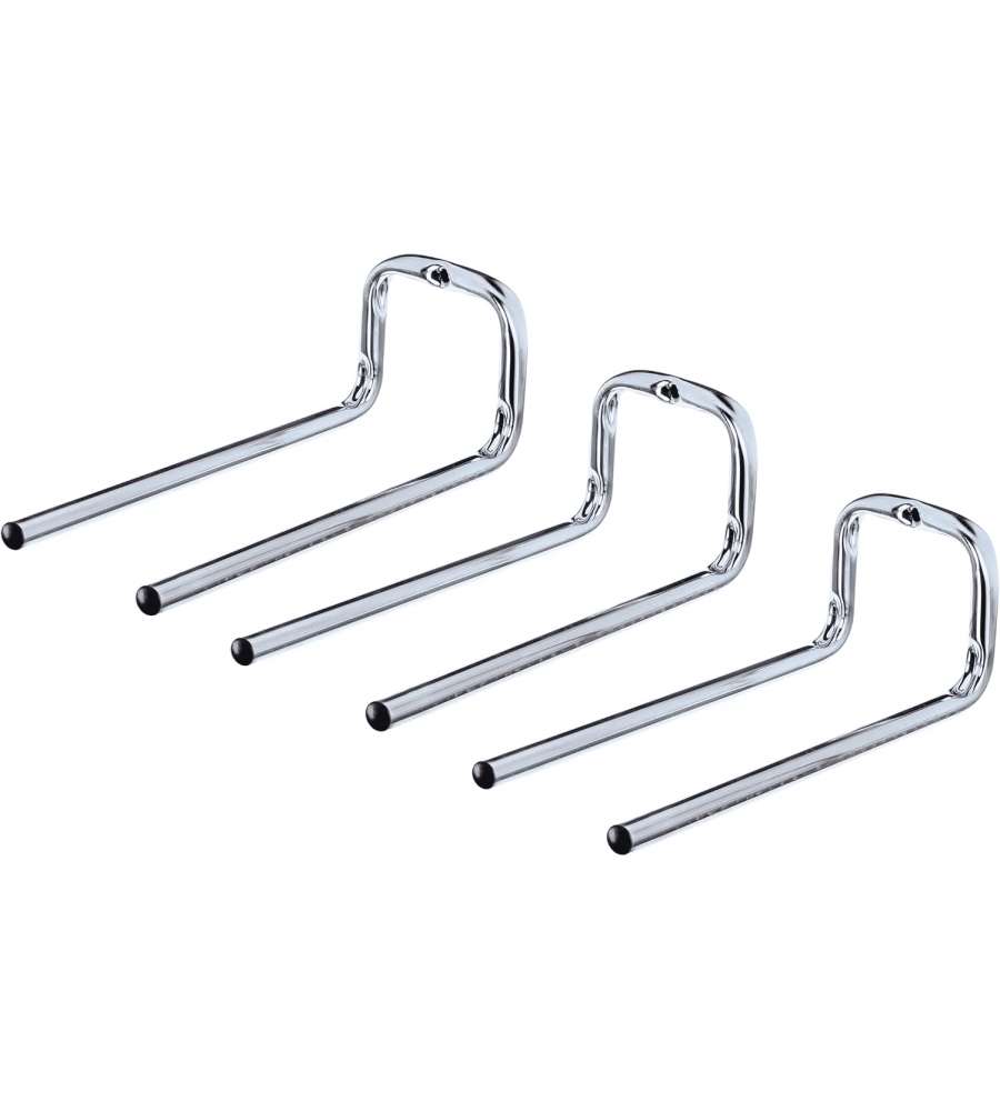 GAH-Alberts Ganci da Parete Doppio Dritto Zincato Blu 3Pz 90x80x200mm