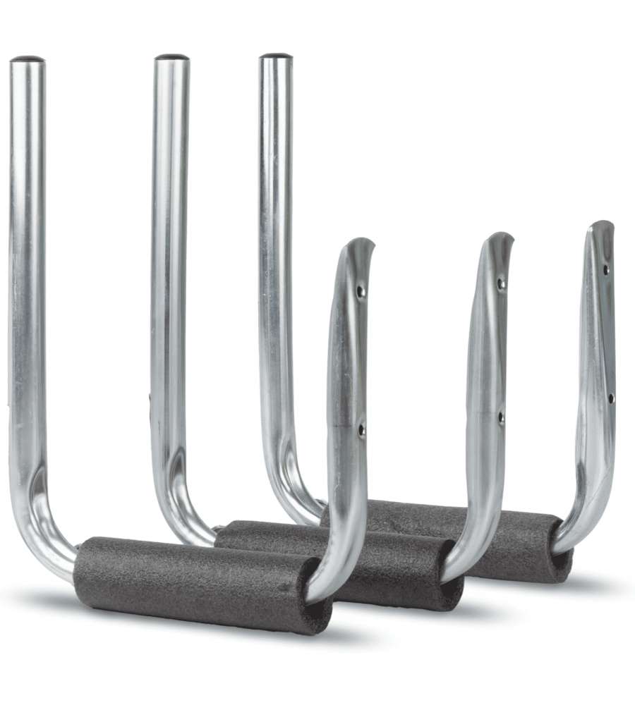 GAH-Alberts Supporto per tavola da surf inclinato blu zincato set 3 pz