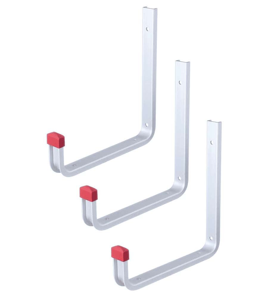 GAH-Alberts Ganci da Parete Angolati in Alluminio Set 3 Pezzi 200x190 mm