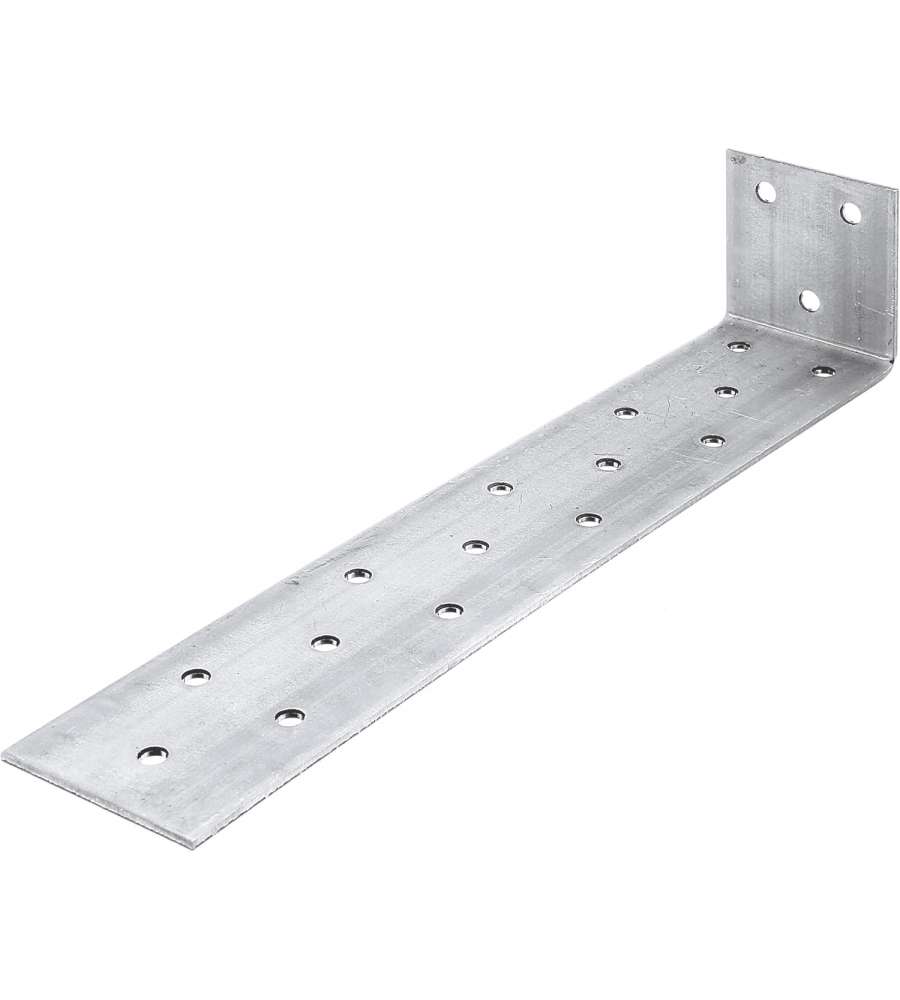 Ancoraggio per Calcestruzzo in Acciaio Piatto Argento 205x40 mm 10PZ