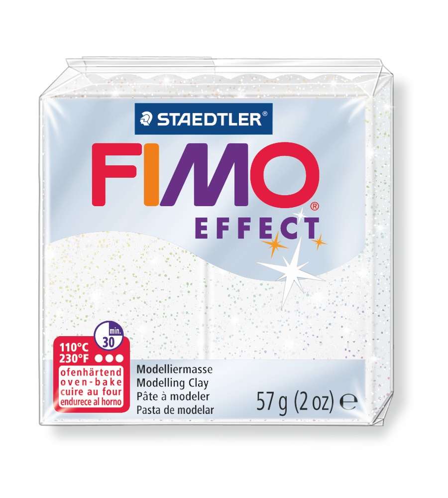 Pasta Fimo Soft Effect 56 G Bianco Metallico