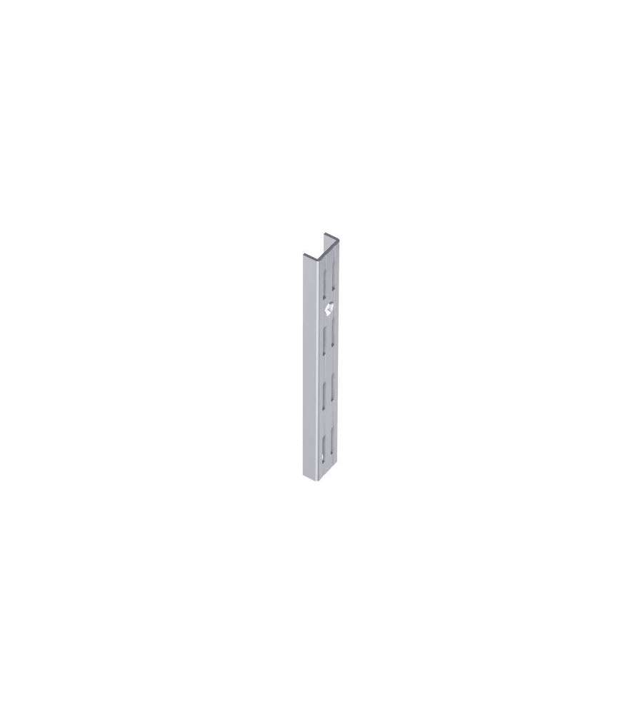Cremagliera Doppia Binario da Parete Fila 250 cm Alluminio Bianco